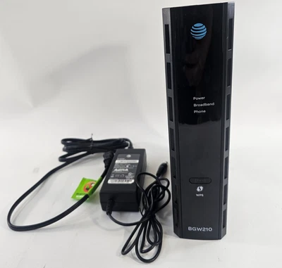 Router módem WiFi puerta de enlace ancha AT&T Arris BGW210-700 con adaptador Foto 1 de 4