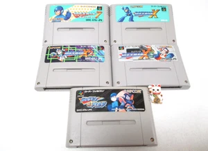 Rockman & Forte 7 X1 2 3 Lot Mega Man 7 X Nintendo Super Famicom SFC SNES Capcom - Picture 1 of 15