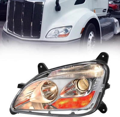New Left Side Halogen Headlights Fits For 2013-2020 Peterbilt 579 (Driver Side) Foto 1 de 4