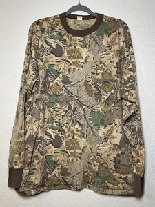 Camisa Manga Larga Camuflada Árbol Real Años 90 De Colección Hecha en EE. UU. Caza - Imagen 1 de 7