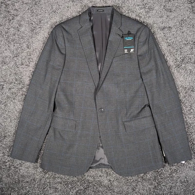 J Ferrar Ultra Comfort & Stretch Sport Coat Men's 40 Reg Gray Lined Jacket NWT - Image 1 of 4