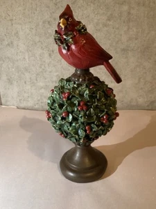 Melrose International 9,5” Topiario Con Cardinale Sopra In Ottime Condizioni - Foto 1 di 7