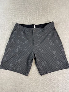 Adidas Shorts Mens 36 Black Gray Geometric Camo Primegreen Golf Athletic Summer - Picture 1 of 8
