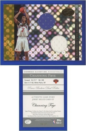 Channing Frye 2006-07 Bowman Elevation DUAL RELIC GOLD #'d 19/25 - NICE! - Image 1 of 3