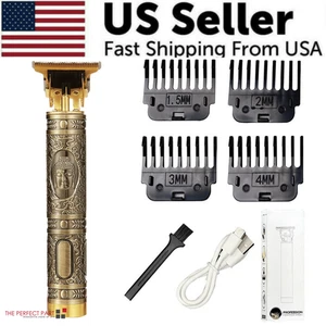 Professional Cordless Hair Clippers Beard Trimmer Barber Cutting Machine - Picture 1 of 15