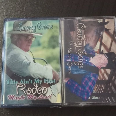 Smokey Greene Cassette Lot of Cowboy Songs/First Rodeo Country Music Foto 1 de 4
