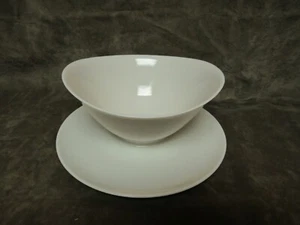 Vintage Syracuse Home Use China Mid Century Modern Monterey White Gravy Boat - Picture 1 of 2