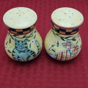 Set shaker sale e pepe gatto e coniglio stile country Lang & Wise vintage 2001 - Foto 1 di 6