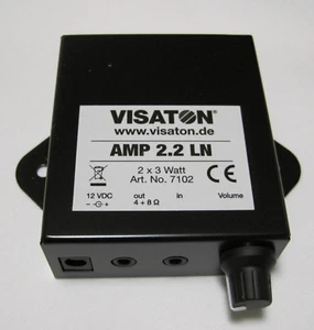 VISATON AMP 2.2 LN Mini Verstärker Pegelsteller 3,5mm Klinke Handy PC 7102 - Bild 1 von 3