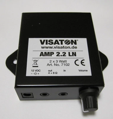 VISATON AMP 2.2 LN Mini Verstärker Pegelsteller 3,5mm Klinke Handy PC 7102 - Bild 1 von 3