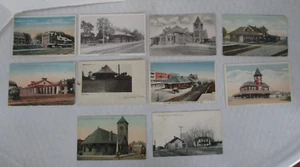 10 Vintage Postcard Railroad Station Depots lot - Picture 1 of 9