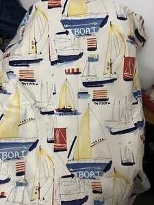 Sailboat shower curtain & Matching window curtains lined - Picture 1 of 7