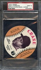 1976 CRANE POTATO CHIPS DISCS ANDY THORNTON POTATO CHIPS DISCS-EXPOS PSA MINT 9