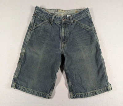 Pantalones Cortos Vintage Levi's Juveniles 14 Azul Envejecido Carpintero Calce Suelto Suelto Y2K Años 90 Foto 1 de 4