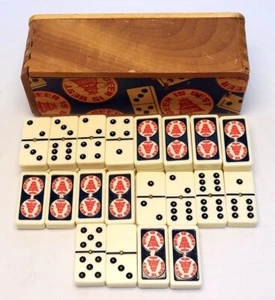 ⭐Vintage Complete Set "Beer is Best" Domino in Wooden Box - Collectible! - Picture 1 of 6
