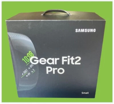 Reloj inteligente Samsung Gear Fit2 Pro banda pequeña negro rastreador de actividad física caja abierta nuevo Foto 1 de 4