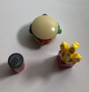 LEGO Minifigure Accessory - Food - Burger & Chips & Soda / Pop / Fizzy Drink