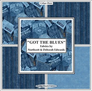 GOT THE BLUES NORTHCOTT TOSCANA DENIM JEANS LABELS PATCHES POCKETS STYLE FABRICS - Picture 1 of 4
