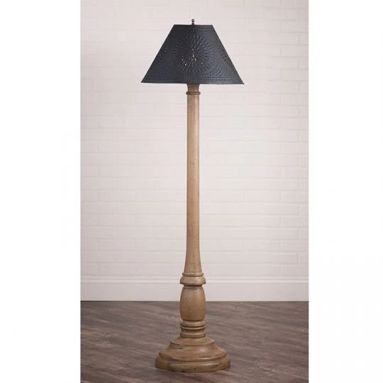 Brinton House Floor Lamp in Americana Pearwood with Black Tin Shade - Image 1 of 1