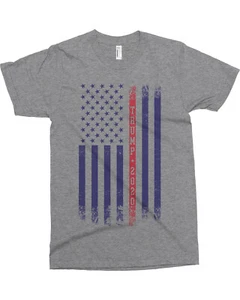 Camiseta para hombre Trump 2020 Thin Line bandera americana presidente - Imagen 1 de 3