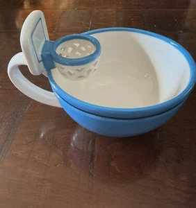 MAX’IS CREATIONS Basketball & Hoop Soup Mug Bowl Hot Cocoa Cup Blue 15 Ounce - Picture 1 of 8