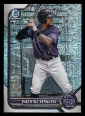 2022 Bowman Chrome Mega Box Prospects #BCP188 Warming Bernabel - Image 1 of 2