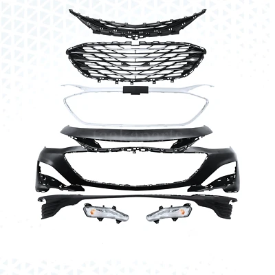 Front Bumper Cover w/ Grill Grille Fog Light For Chevy Chevrolet Malibu 2019-23 — 第 1/4 张图片