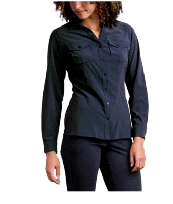 Camisa de manga larga Exofficio Kizmet senderismo UPF para mujer (negra, pequeña) nueva sin etiquetas Foto 1 de 3