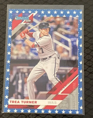 2019 Donruss Independence Day #141 Trea Turner Los Angeles Dodgers - Image 1 of 2