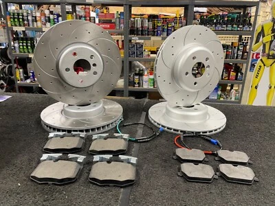 FOR BMW G20 G21 FRONT REAR VENTED DRILLED GROOVED BRAKE DISCS AND PADS - Image 1 of 4