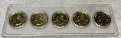 USA 1999 State Quarter 5-Coin Set 24K Gold Plated - Image 1 of 2