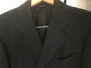 MENS 3/4 lenght  42 ELEGANT coat BLACK WOOL italy FRANCESCO SMALTO - Picture 1 of 11