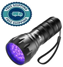 UV Flashlight Black Light, 21 LED 395nm Ultraviolet Rechargeable Flashlights ...