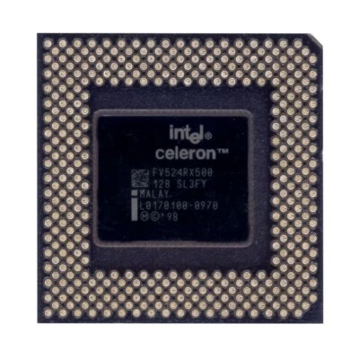 Processor Intel Pentium Celeron 500Mhz SL3FY 32-bit 7.5x66MHz Socket 370 - Image 1 of 2