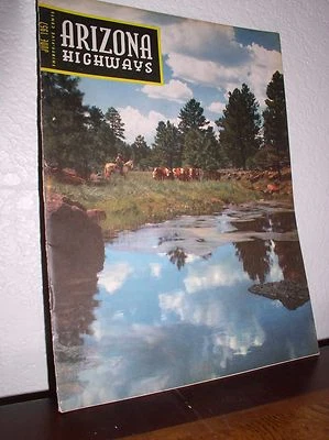 Arizona Highways: Water Hole Near Lakeside  June 1957-Vol.XXXIII No.6 Magazine Foto 1 de 4