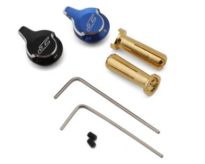 JConcepts Battery Plug Pull Grips w/5mm Bullet Connectors (Blue/Black) [JCO5029] - Image 1 of 2