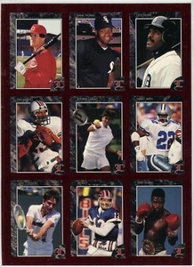 1992 Legends Sports Memorabilia Magazine Uncut Panel #1-9 Pete Rose et al - Picture 1 of 2