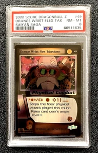 PSA 8 2000 ORANGE WRIST FLEX TAKEDOWN SCORE DRAGONBALL Z SAIYAN SAGA G3283E1122K - Picture 1 of 2