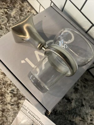 JADO Bathroom Tumbler W/Holder, Illume Series, Brushed Nickel, #020/141/144 - Image 1 of 4