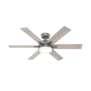 Hunter Georgetown Fan 52 inch Matte Silver Casual Indoor Ceiling Fan with - Picture 1 of 3
