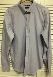 ONESIX5IVE Men's Shirt Pale Lilac Size 16 Slim Fit - Picture 1 of 2