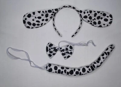 Dalmation Cachorro Perro Diadema Orejas Pajarita y Cola Niños Halloween Disfraz Niño Foto 1 de 4