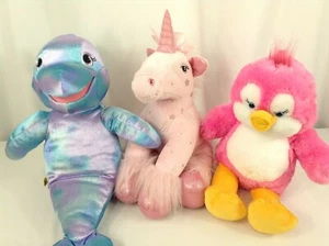 Lotto Costruisci Un Orso Unicorno Rosa, Delfino Blu, Pinguino Rosa - Foto 1 di 11