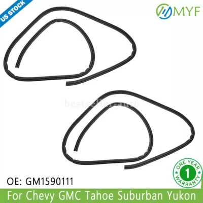 2X Rubber Door Weatherstrip Seals Set For Chevy GMC Suburban C/K 1500 2500 3500 - Image 1 of 4