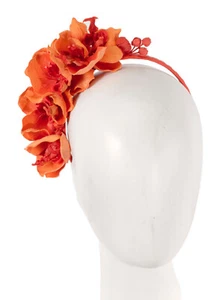 Diadema Orange Max Alexander Orquídea Flor Carreras Fascinador Hecha en Australia - Imagen 1 de 5