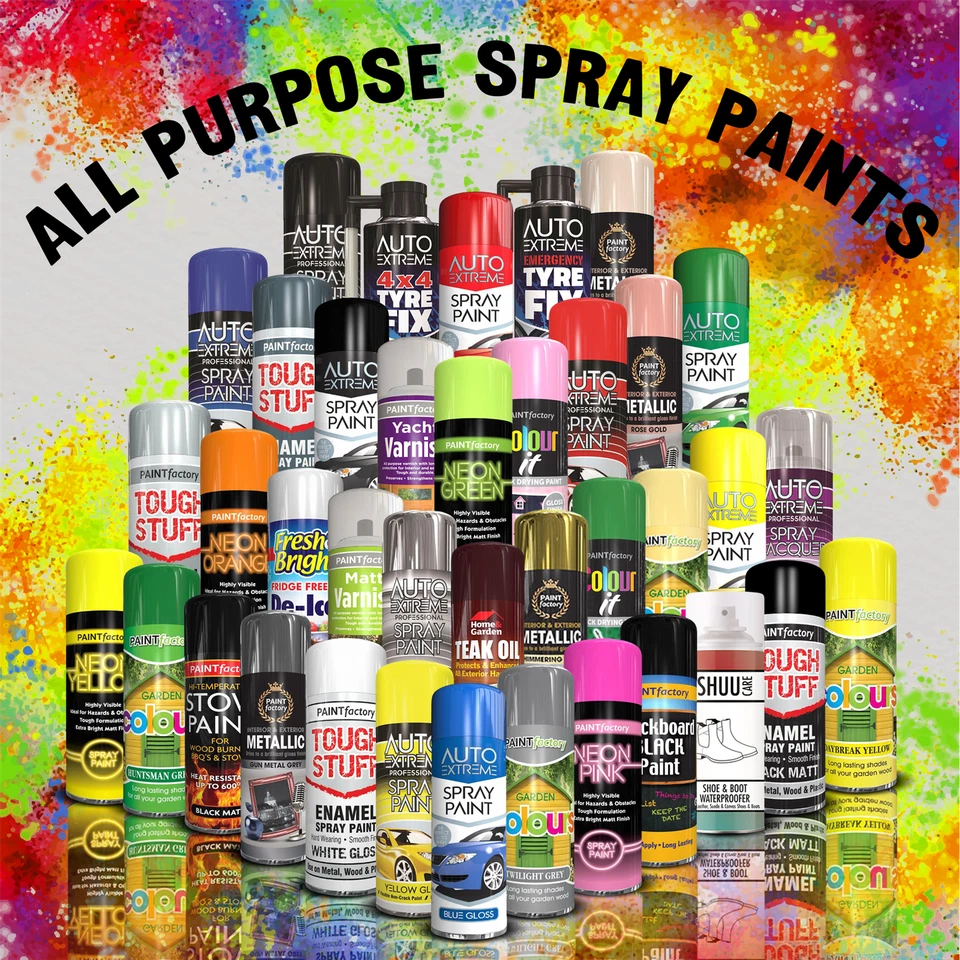 Spray Paint for Plastic, Wood ,Metal Matt Gloss Satin Primer All Purpose 400ML - Image 1 of 1