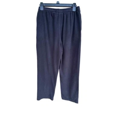 Pantalón TanJay Polar Negro Pierna Ancha Talla Pequeña S/P Acogedor Informal Atletismo Pull On Foto 1 de 4