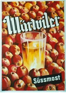 Original vintage poster MARWILER SWISS APLE JUICE 1933 - Picture 1 of 1