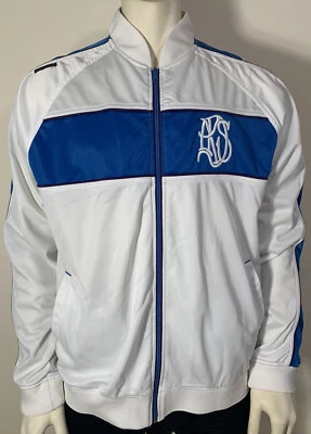 AKDMKS куртка мужчин XL молнии синий/белый/фиолетовый б/у - Изображение 1 из 4