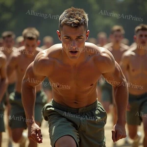 Male Models Photo Print Muscular Handsome College Shirtless Hunk Abs -630A - Picture 1 of 1